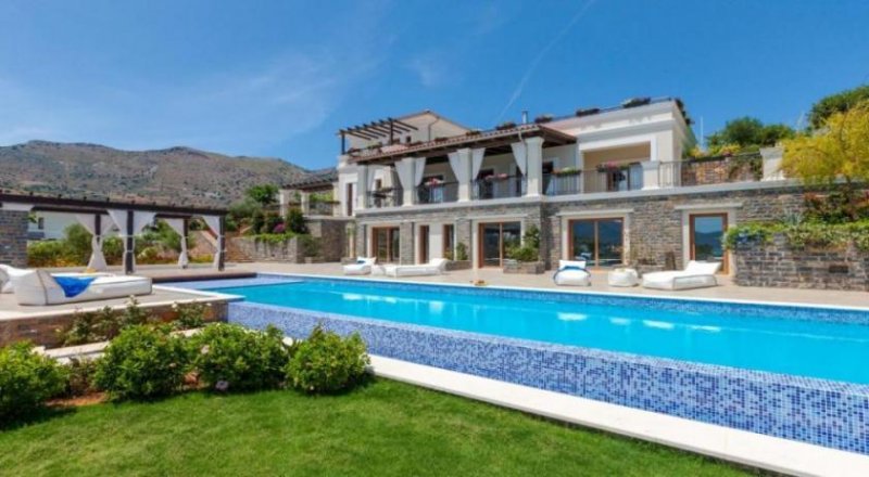 Schisma Eloundas Kreta, Elounda: Luxusvilla mit Pool und Gästehaus in Elite-Wohnanlage zu verkaufen Haus kaufen